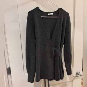 Athleta Alpine Wrap Sweater Merino Wool and Cashmere Size M